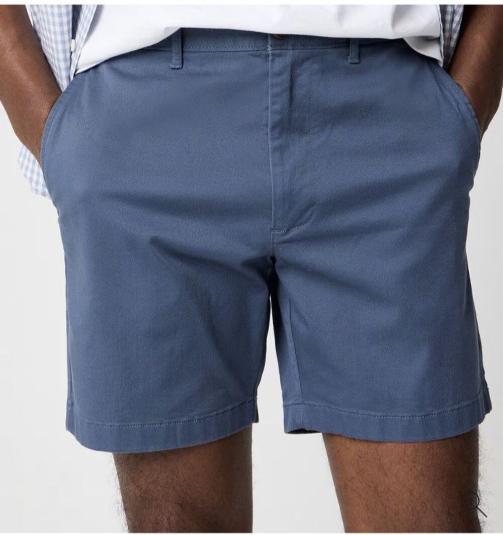 J.CREW 7” Flex Chino Shorts Legacy Blue Mens Size 34 Style L0923